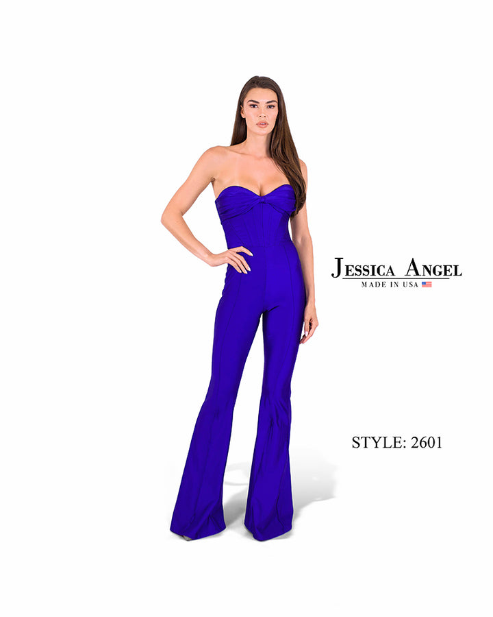 Jessica Angel 2601 twist front jumpsuit front view 2