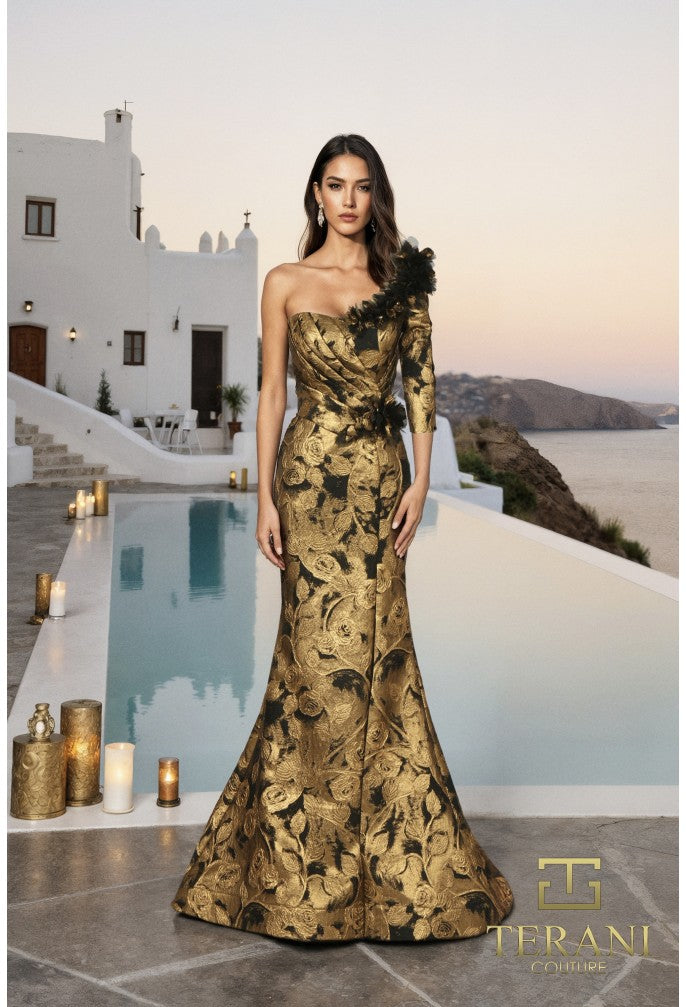 Terani 261E6275 Dress BLACK-GOLD / 4 Terani 261E6275 Dress BLACK-GOLD / 4