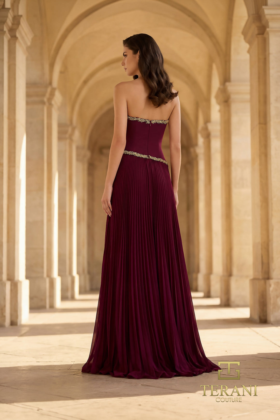 Terani 262E7352 Strapless Sleeveless Corset Dress
