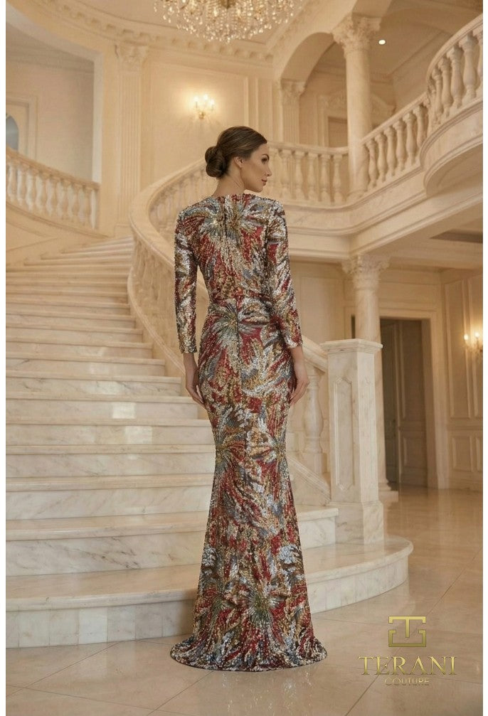 terani couture long sleeve dress Women's