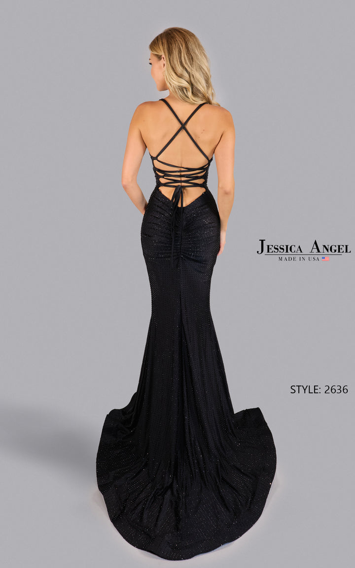 Jessica Angel 2636 lace-up back gown back view 5