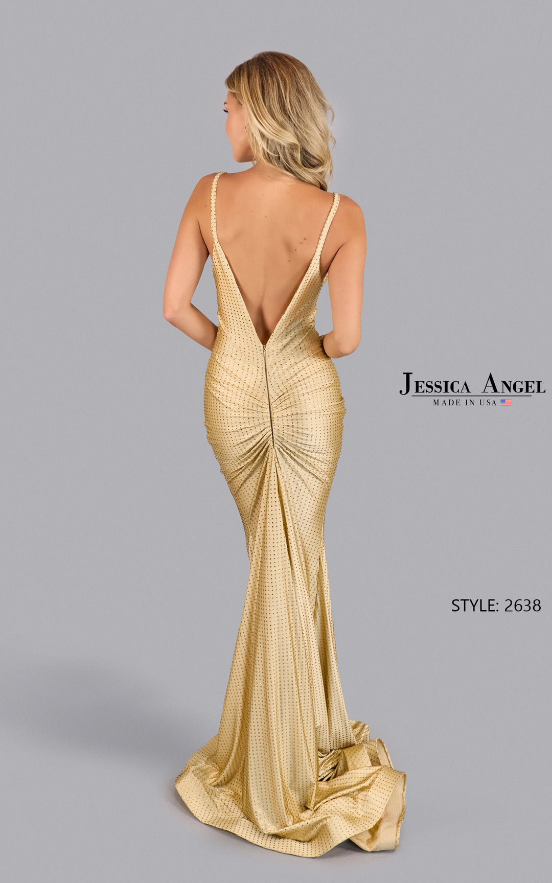 Jessica Angel 2638 sweetheart mermaid gown back view