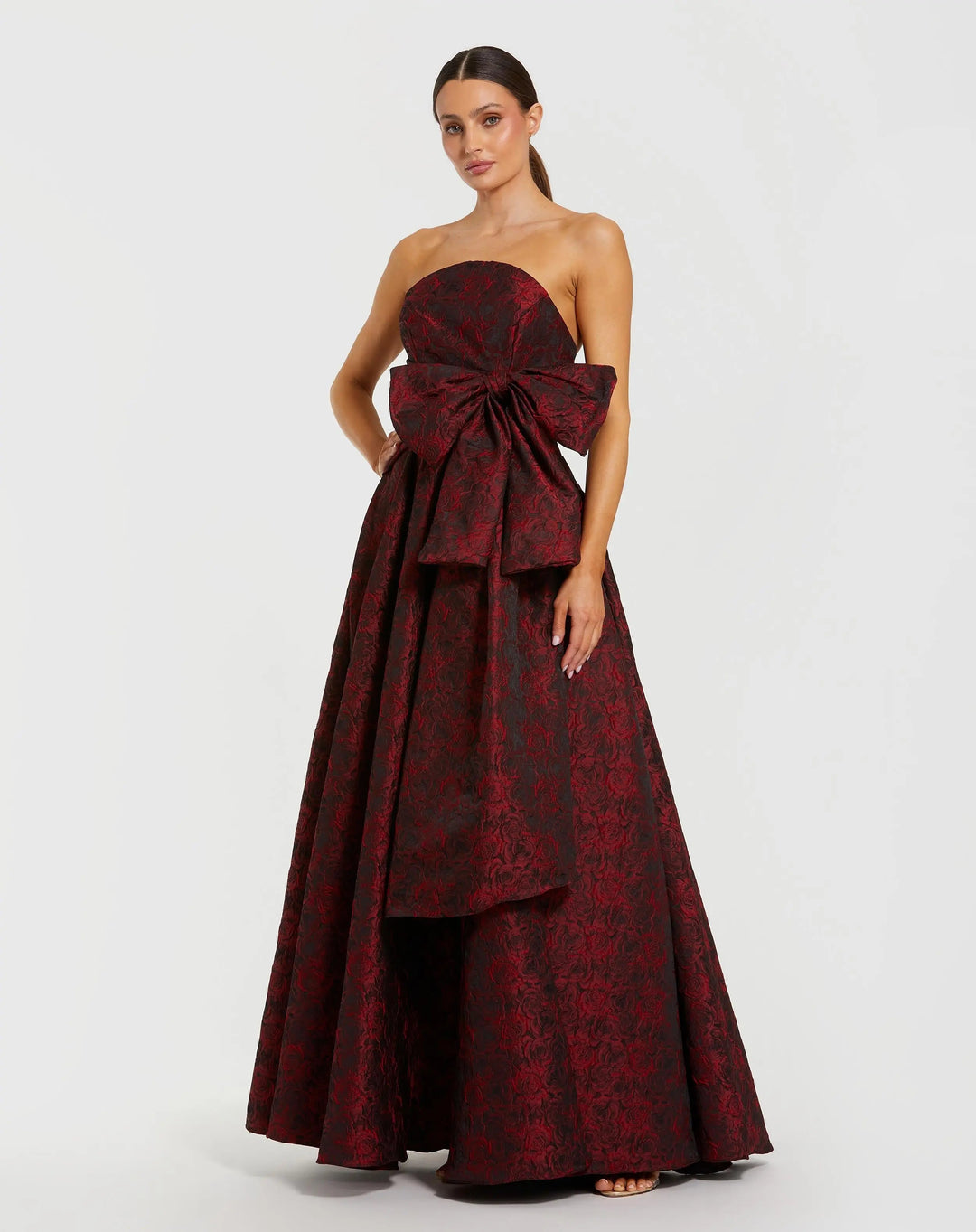 mac duggal bridesmaid dresses 50665 style empire waistband create a sophisticated silhouette Mac Duggal Ocean Blue Satin