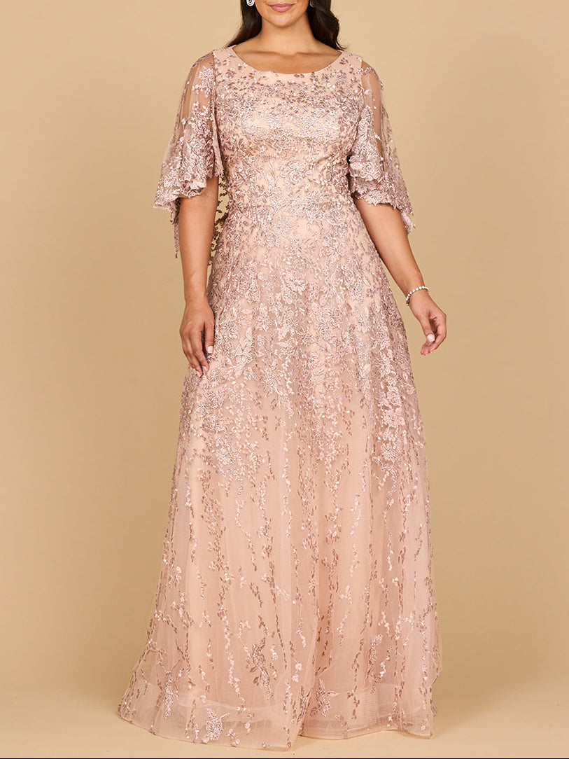 Cape Sleeve Mother's Gown | 28881 - FOSTANI.com