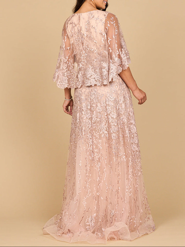 Cape Sleeve Mother's Gown | 28881 - FOSTANI.com