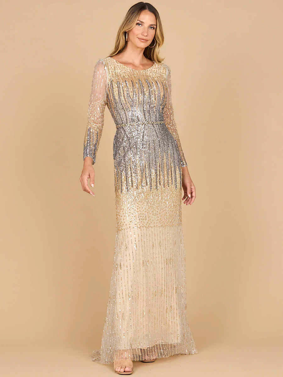 LARA 28886 Modest Long Sleeve Beaded Evening Dress | FOSTANI LARA 28886 Modest Long Sleeve Beaded Evening Dress | FOSTANI