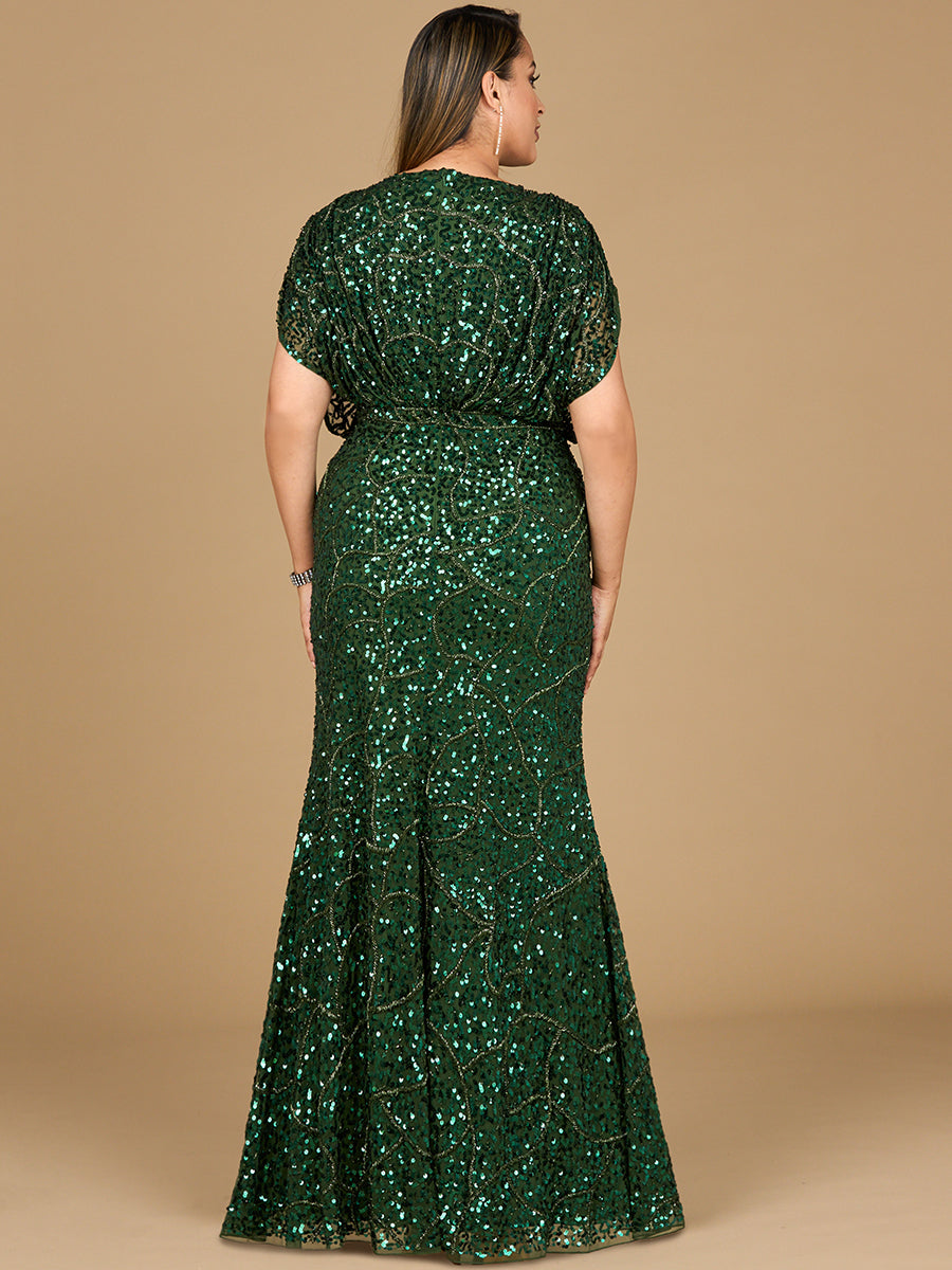 green emerald velvet dress Lara 29050 Prom Dress - Navy