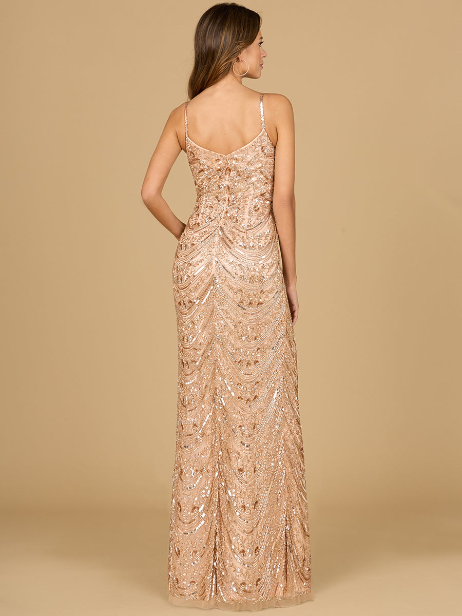 Lara Dresses 29117 Beaded Long Formal Slit Prom Dress