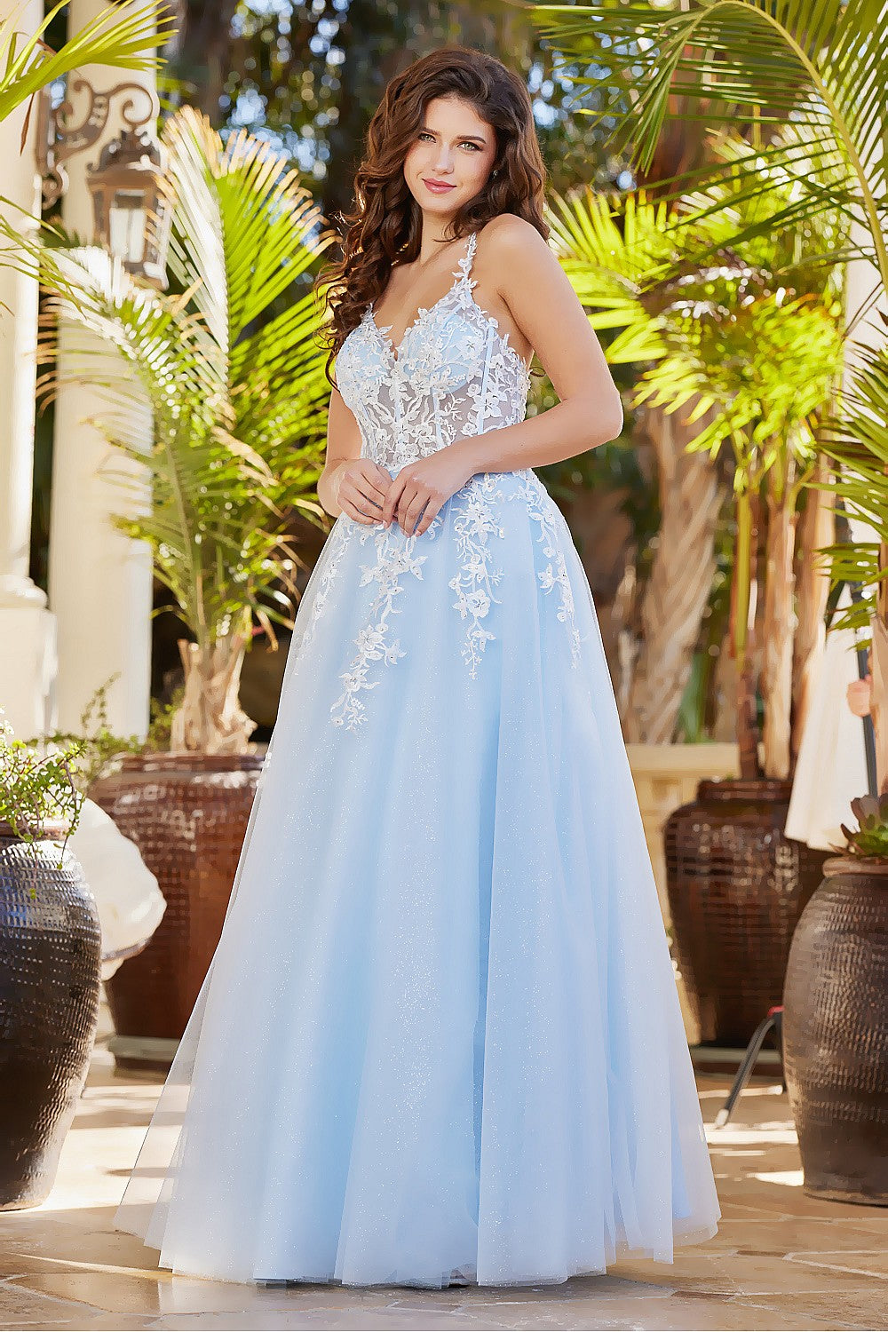 Wedding Dress Melrose Vestidos Sheer-Bodice Long Prom Dress With Beading PromGirl Wedding Dress Melrose Vestidos Sheer-Bodice Long Prom Dress With Beading PromGirl