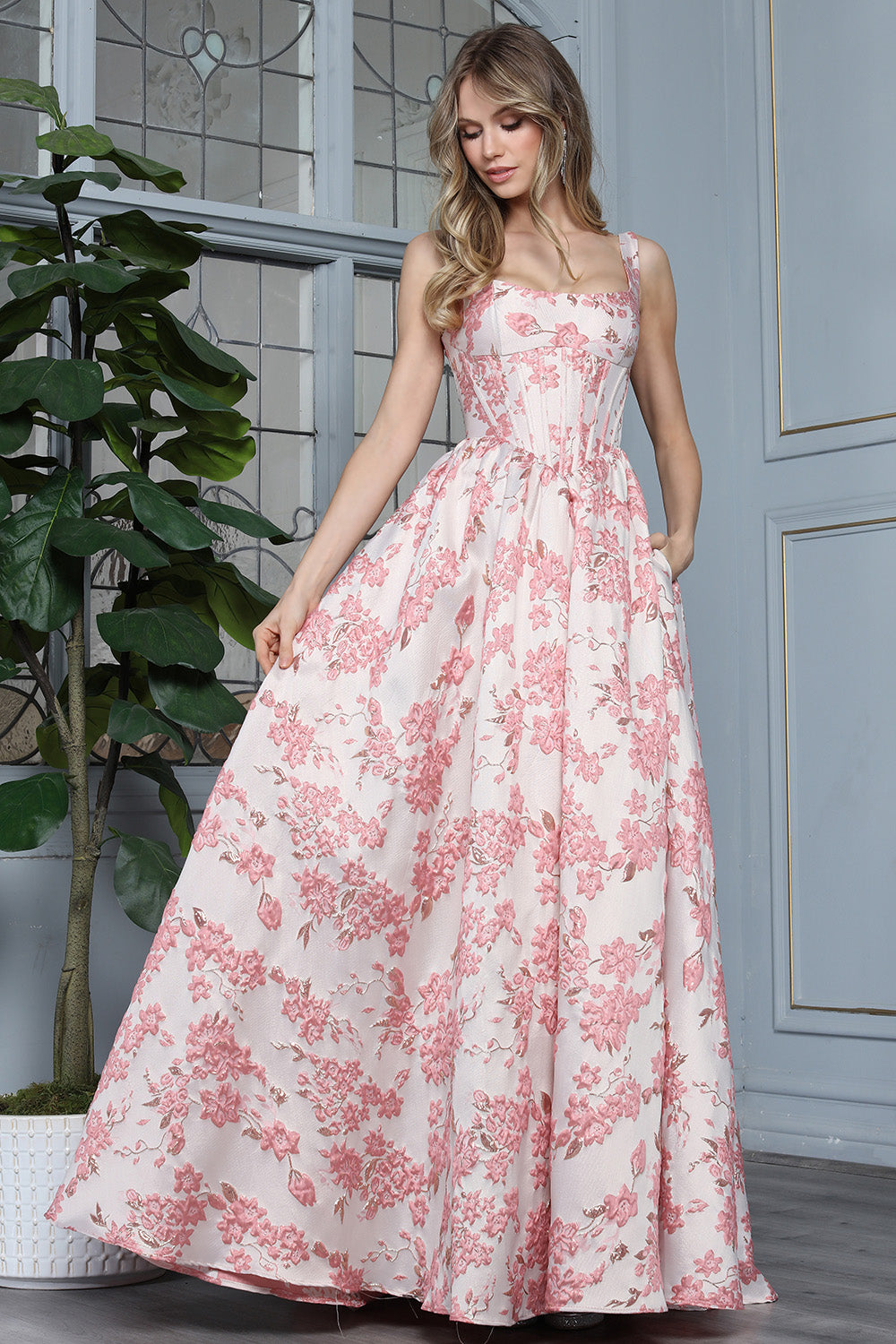 Adora 3396 Floral Corset Prom 2026 Dress ROSE MULTI / 16