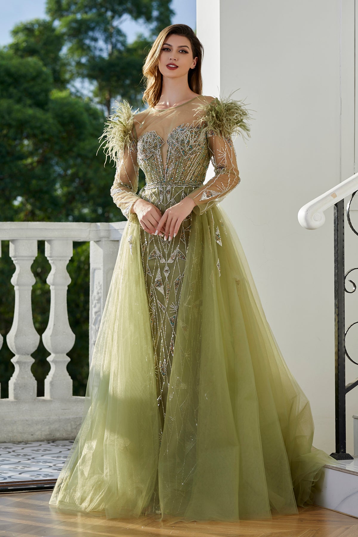 Green hotsell couture dress