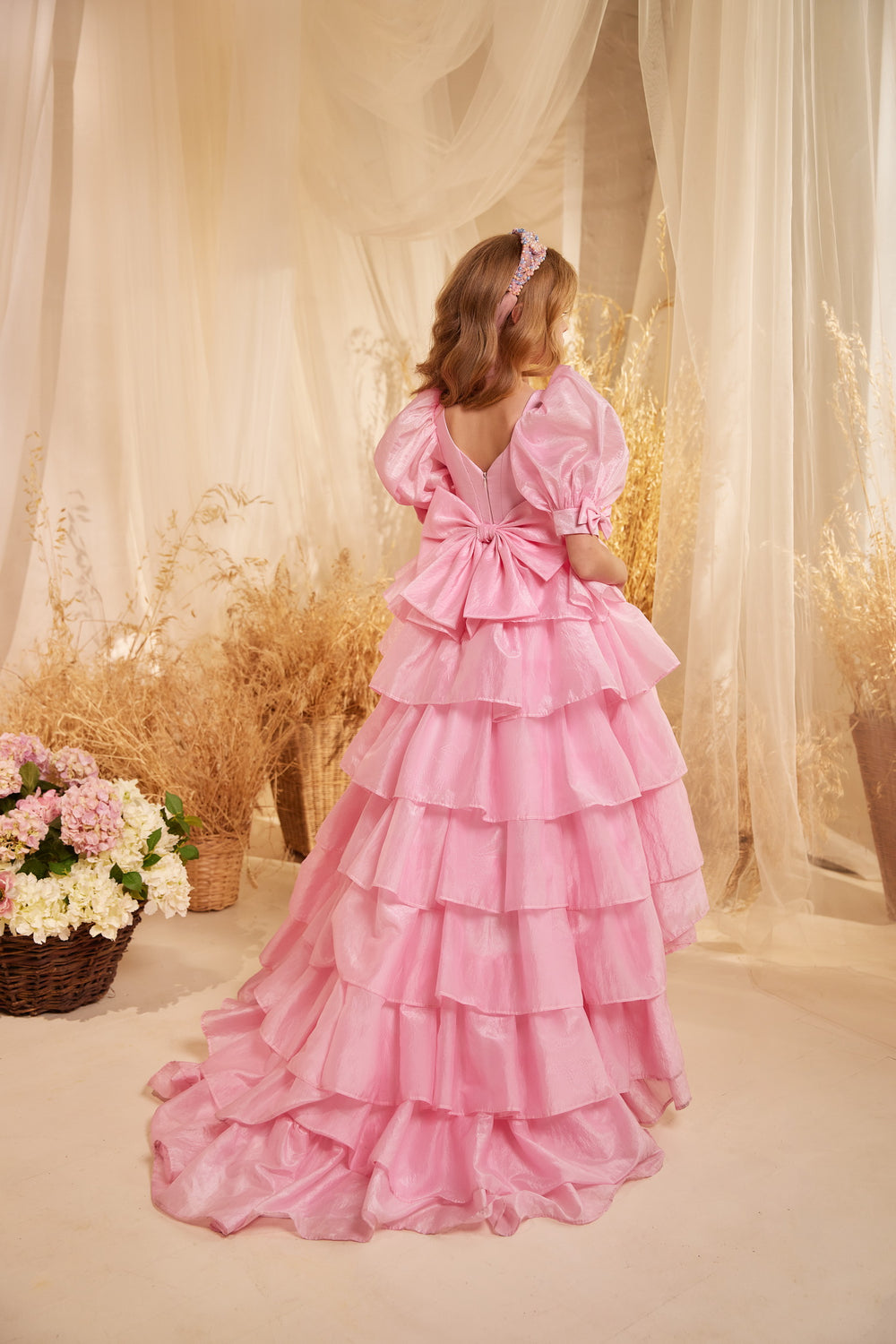 Shahina Fashion Baby-Girl's Kids Ball Dress Round Neck Tissue Net/Satin  Elegant Girls Dress (SF2023047_6-12Months - Baby Pink) : :  Clothing & Accessories