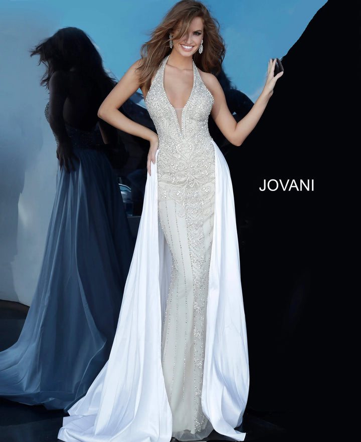 Jovani 3698 Halter Neck Embellished Jovani Dress