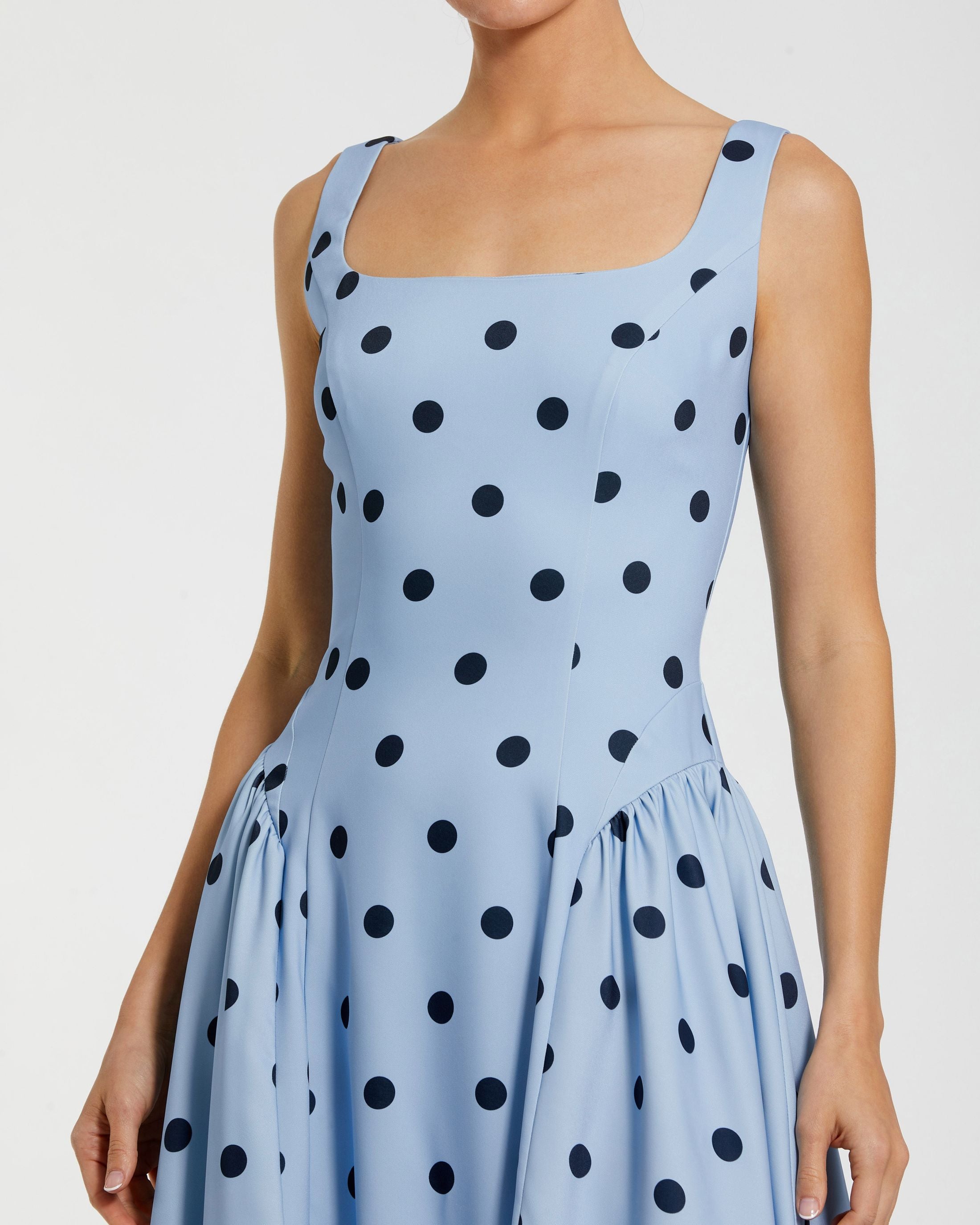 mac duggal fit & flare cocktail dress Gray Wool Dress – Handmade Fit & Flare Winter Midi main image 0
