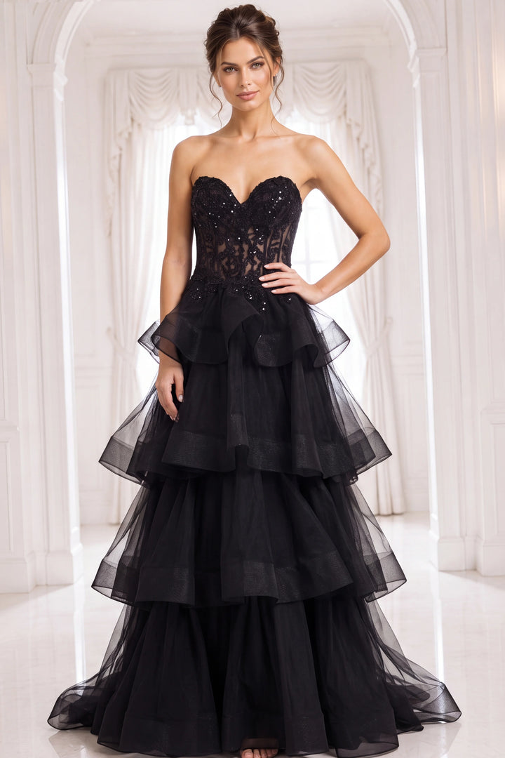 Jovani 40502 Strapless Tiered Prom 2026 Dress