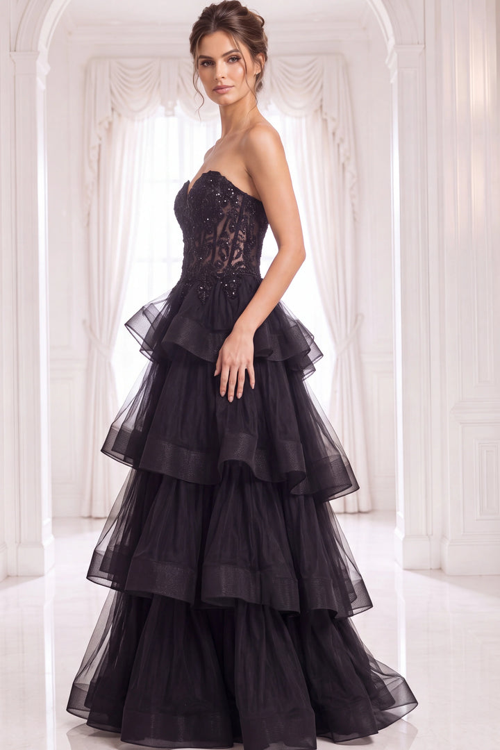 Jovani 40502 Strapless Tiered Prom 2026 Dress