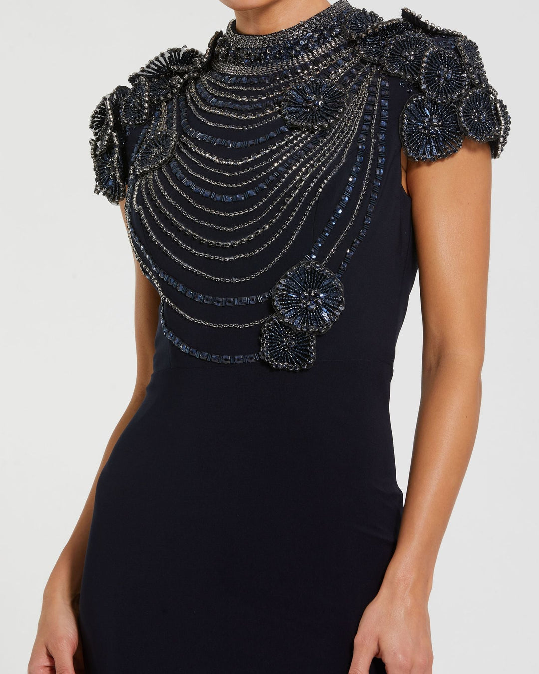 Mac Duggal 42055 High Neck Embellished Column Gown