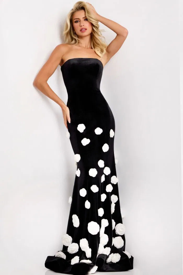 black and white jovani dress Jovani Evenings Dress 45238