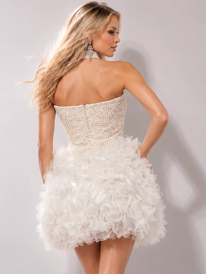 Jovani 45338 Pearl-Embellished Bridal Shower Dress