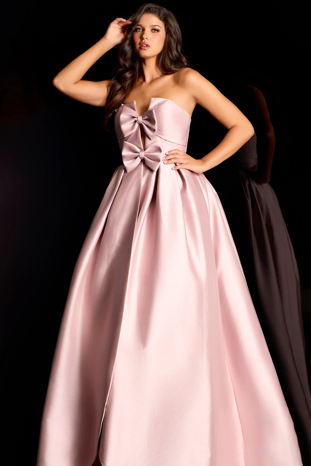 Jovani 45672 Ball Gown With Bow Detail - FOSTANI.com