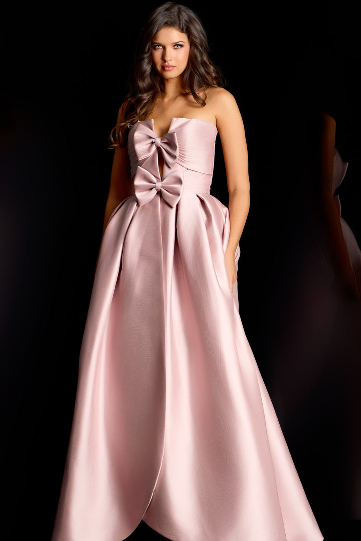 Jovani 45672 Ball Gown With Bow Detail - FOSTANI.com