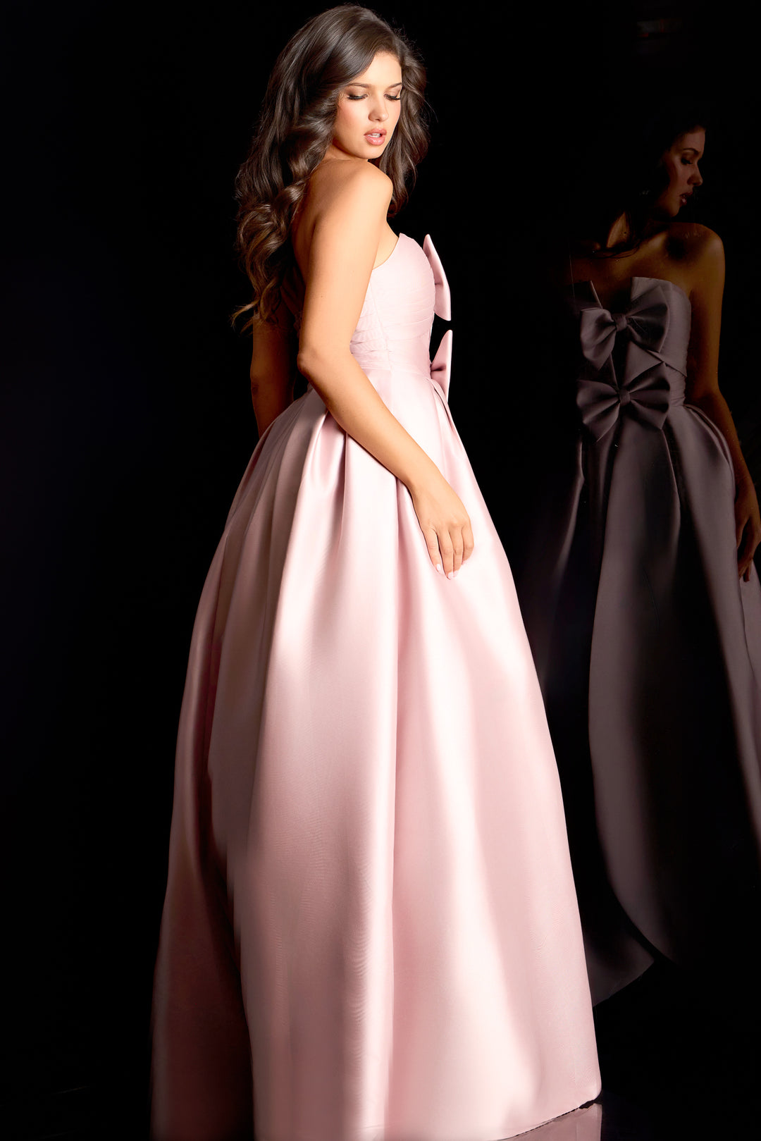 Jovani 45672 Ball Gown With Bow Detail - FOSTANI.com
