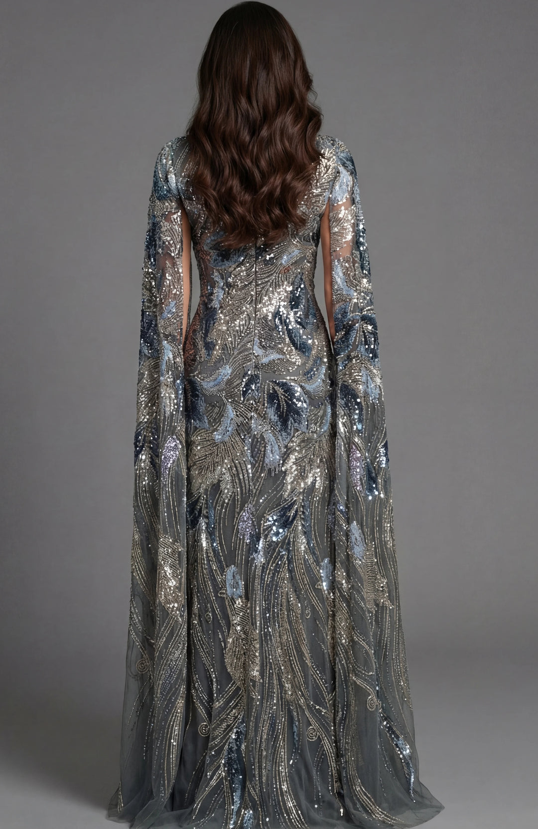 Jovani 45941 Sequin Embellished Gown With Square Neckline - FOSTANI.com