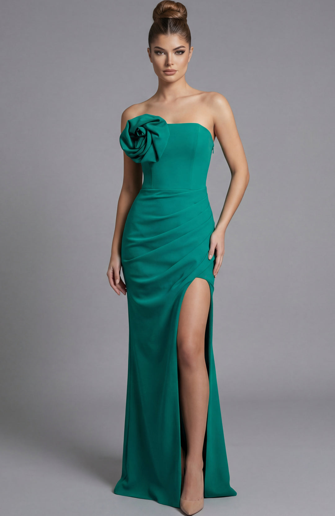 jovani green strapless dress Green Strapless Beaded Dress 4247