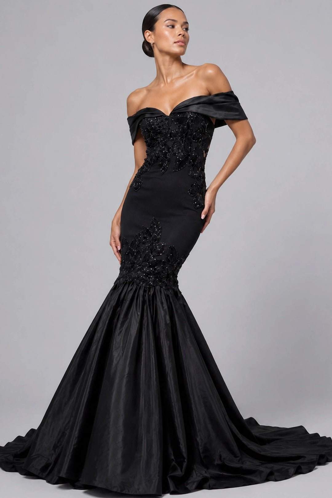 Jovani 50209 Off-the-Shoulder Mermaid Evening Dress