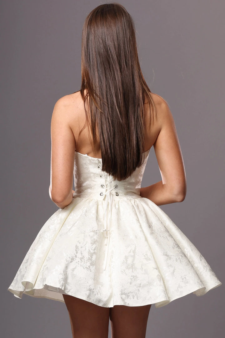Jovani 52228 Sweetheart Strapless Corset Bridal Shower Dress