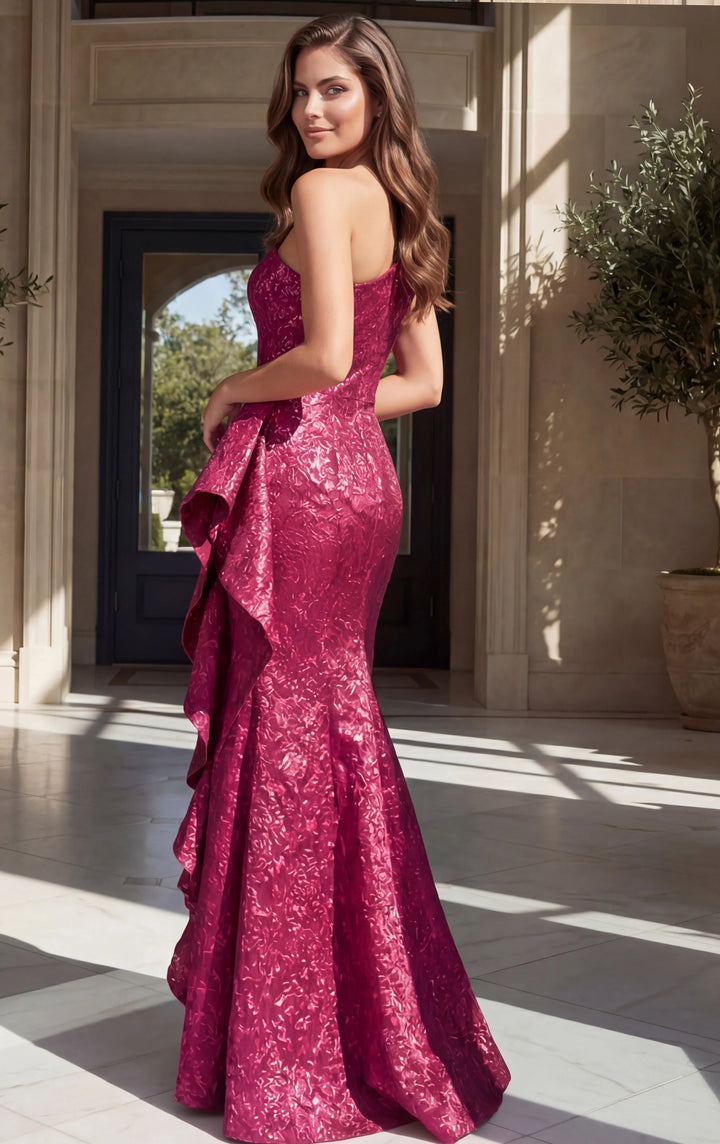 Jovani 52736 Mermaid Gown with Ruffle - FOSTANI.com