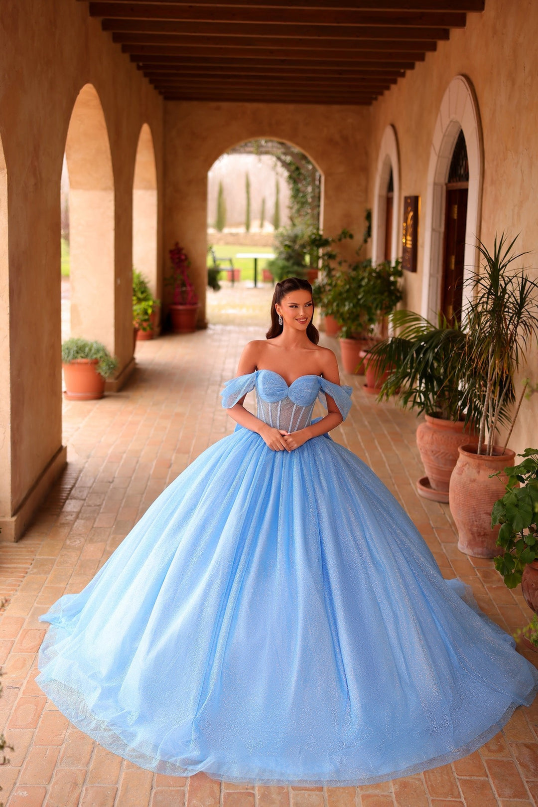 Amarra 54107 Dress Light Blue / 6 Amarra 54107 Dress Light Blue / 6