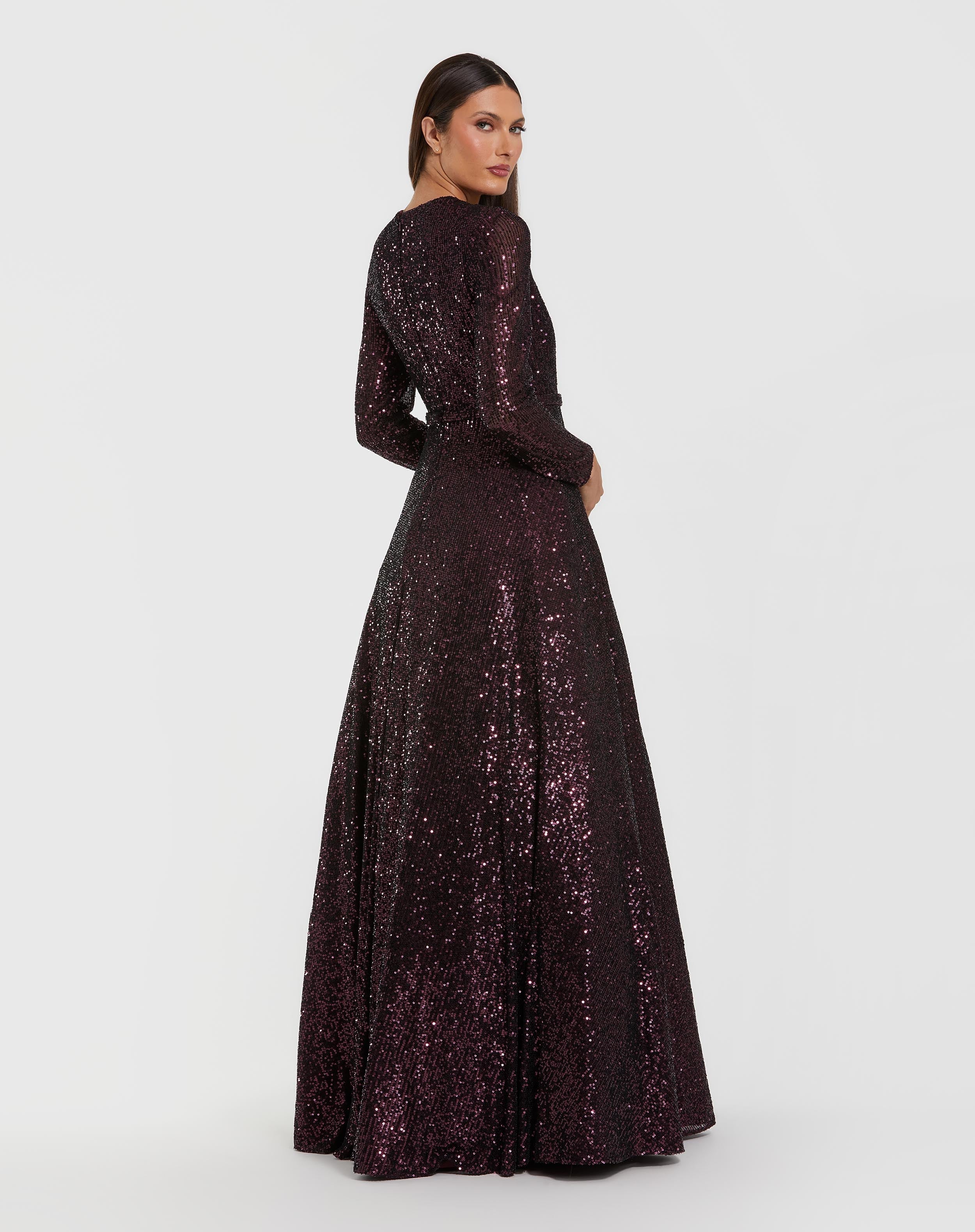 mac duggal long sleeve sequin dress Formal Long Sleeve Evening Sequins Dress by Mac Duggal 5021