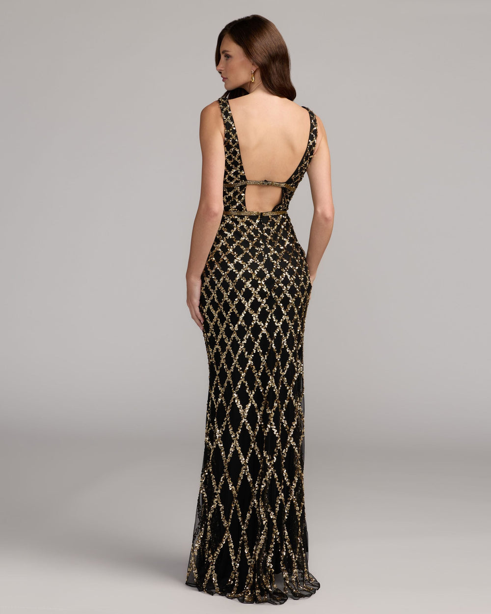 Mac Duggal 5669 Sequin Embellished Sleeveless Column Gown