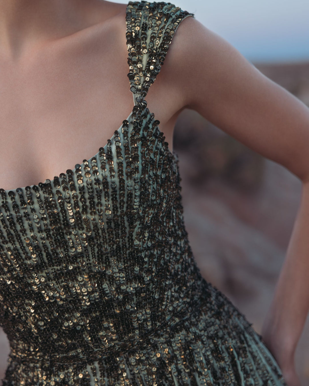 mac duggal sleeveless sequin cocktail dress Mac Duggal Women's Cocktail Sequined Floral Mesh Dress - Platinum Gold