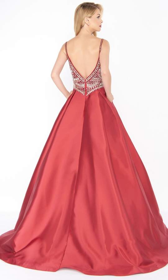 open lace back dress Mac Duggal 66285 DRESS Size 8 Only