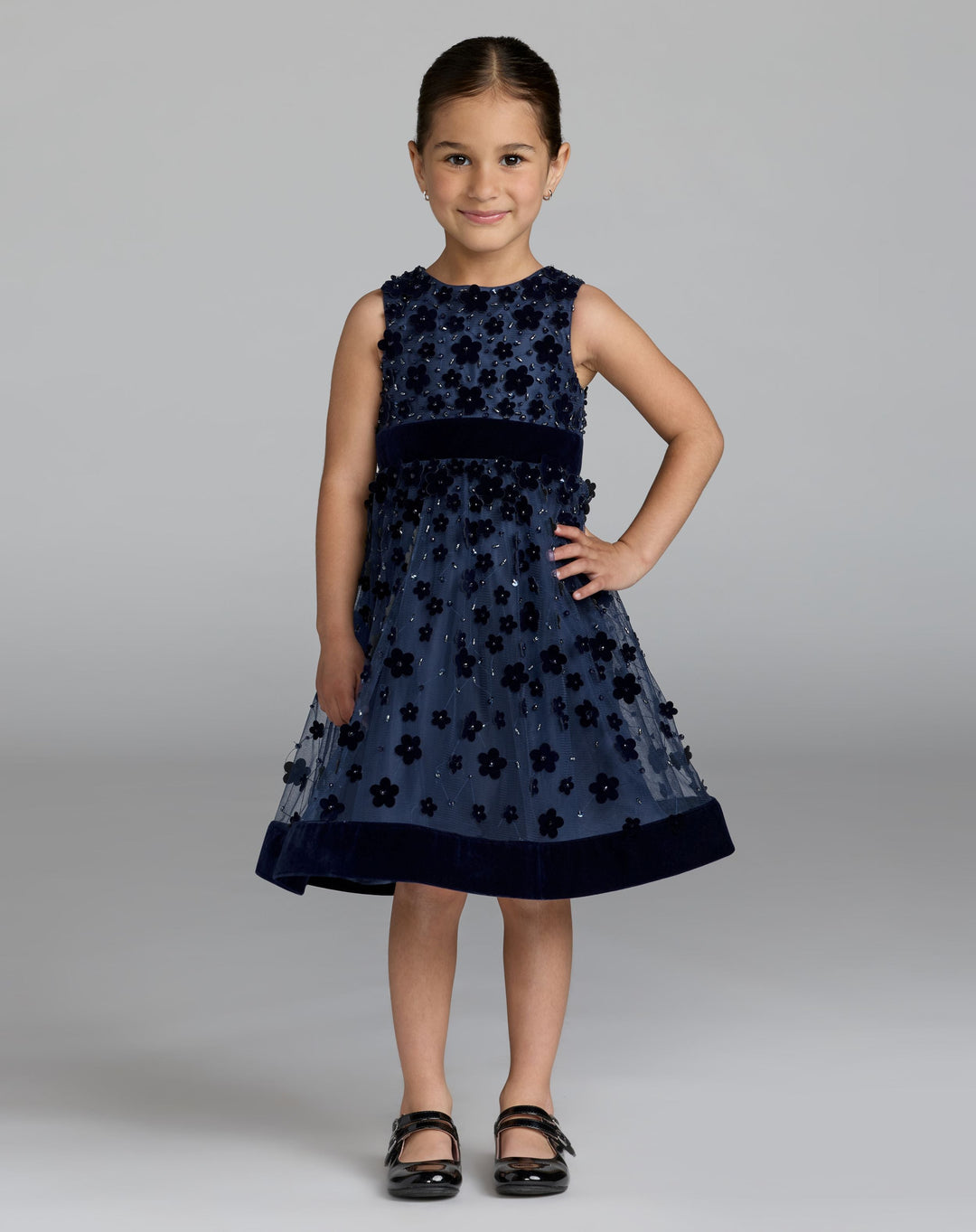 Mac Duggal 69313 Girls Embellished Floral A-Line Dress