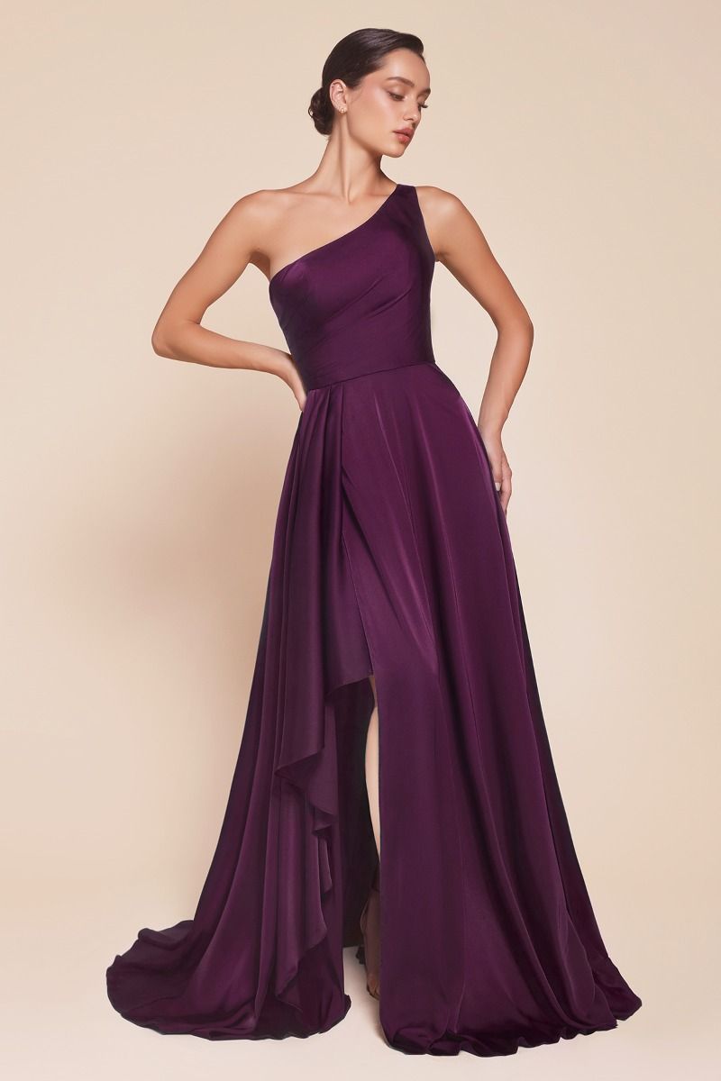 eggplant dress Massimo Silk Gown  Retrofete Trashy Diva - Trashy Diva