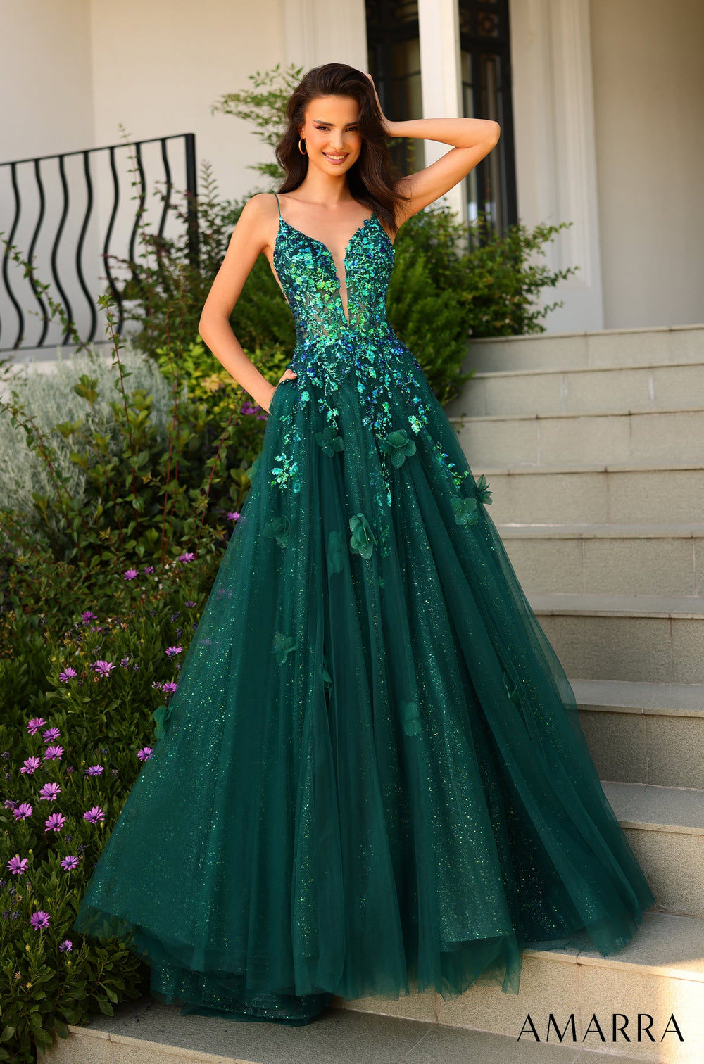 Buy Net Fancy Designer Gown in Green Online : USA 