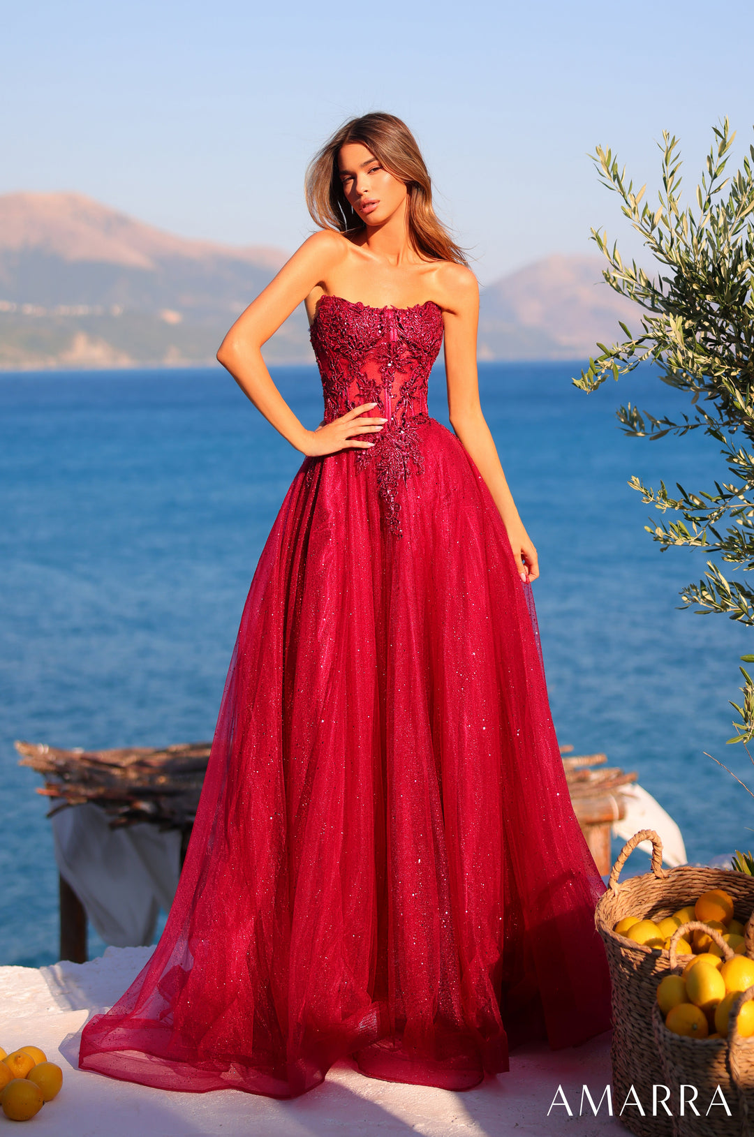 amarra red prom dress Long Formal Dress 94002 by Amarra