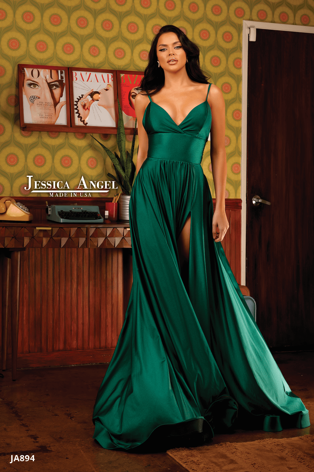 Jessica Angel 894 A-line gown front view
