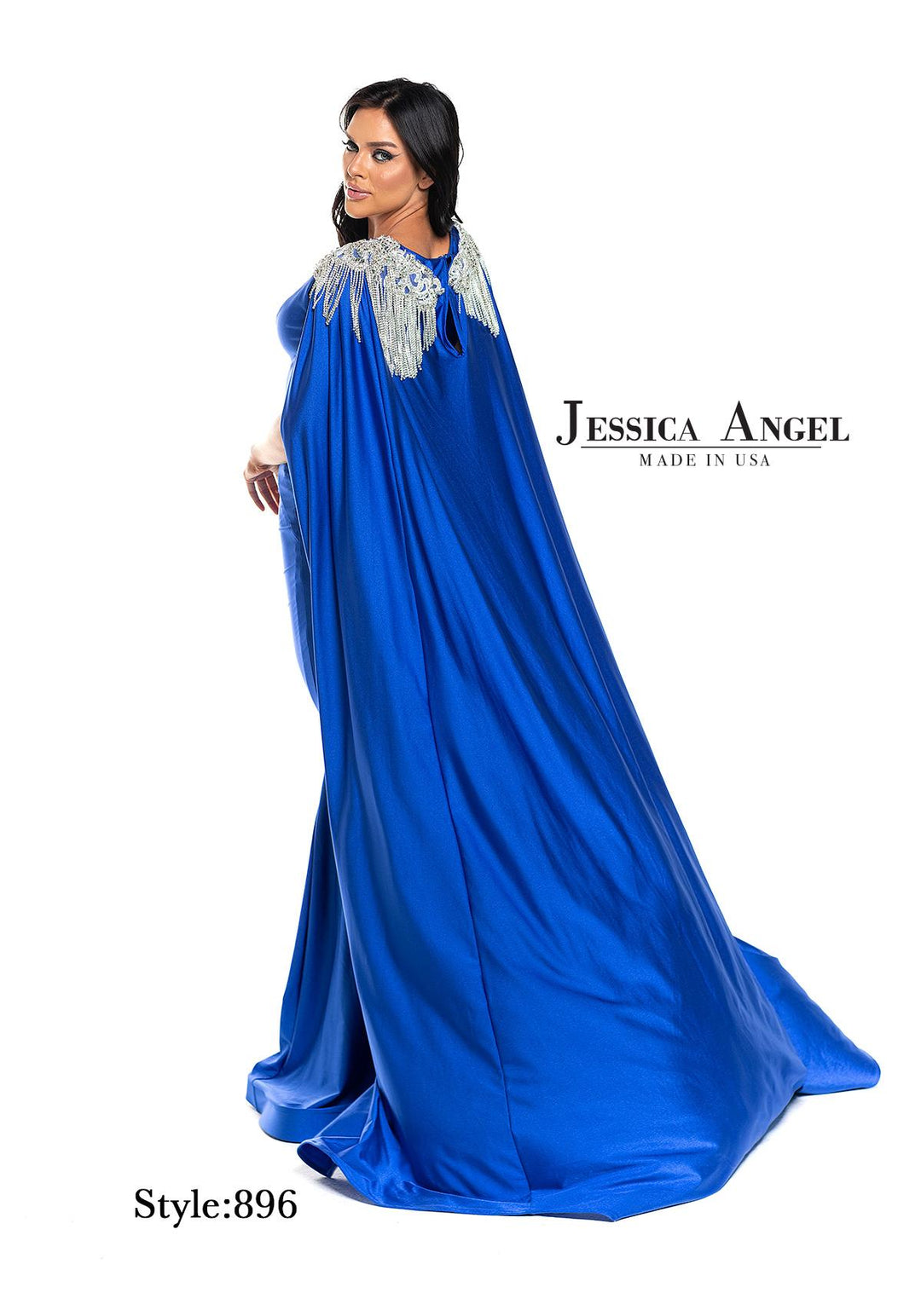 Jessica Angel 896 embellished cape back view 2