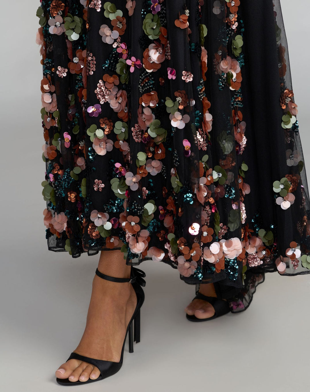 Mac Duggal 94270 Black Sequin Embellished Sleeveless High Low Gown
