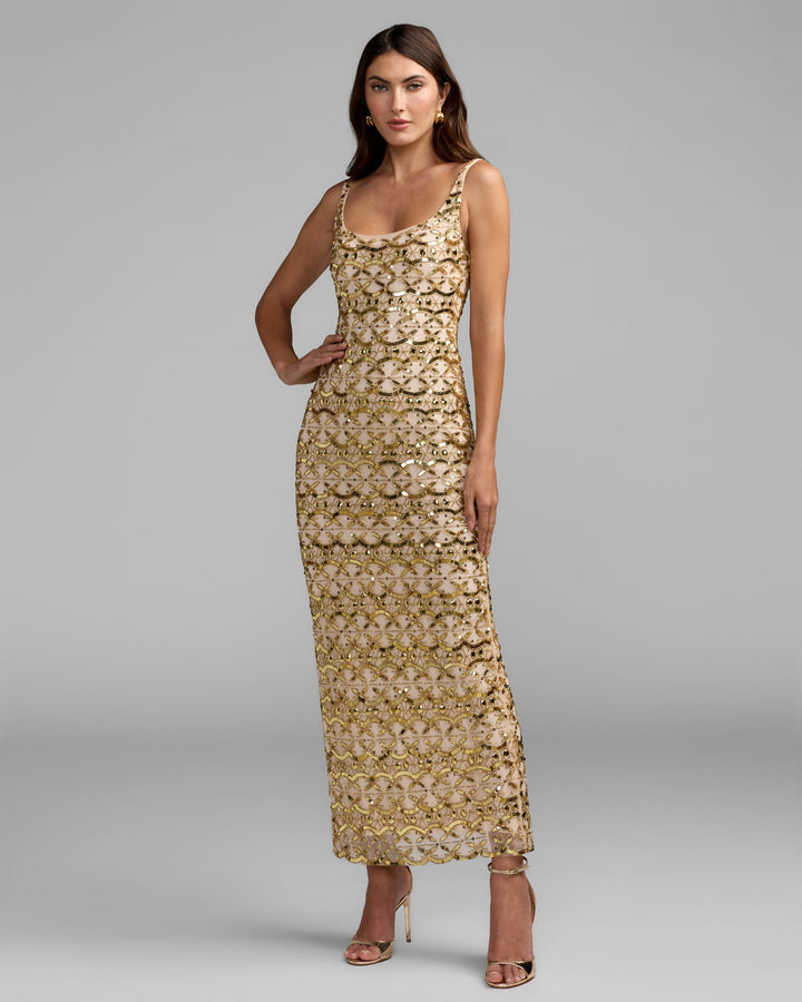 Mac Duggal 94376 Embellished Scoop Neck Column Gown
