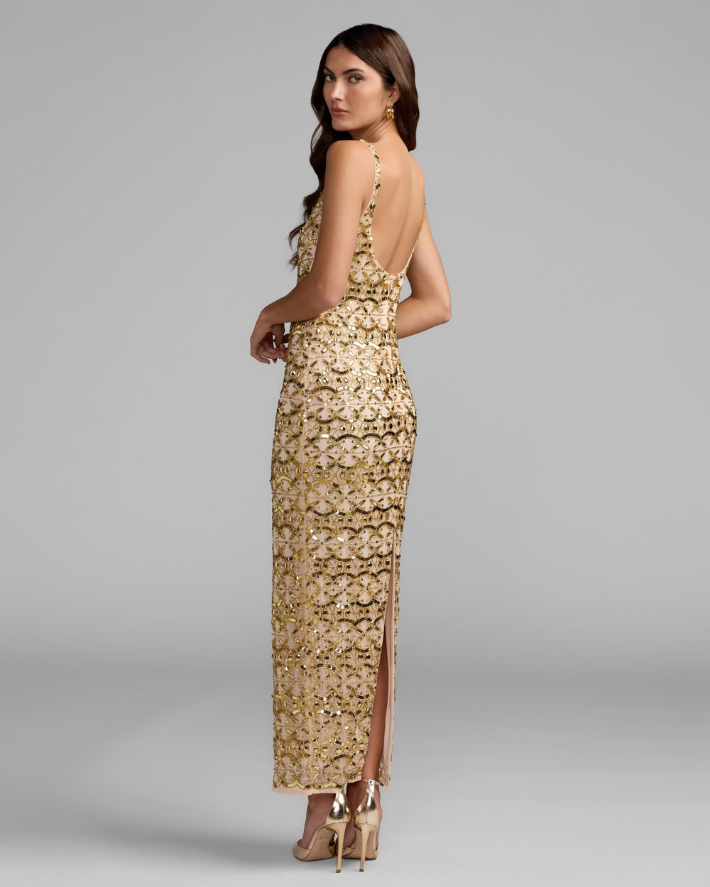Mac Duggal 94376 Embellished Scoop Neck Column Gown