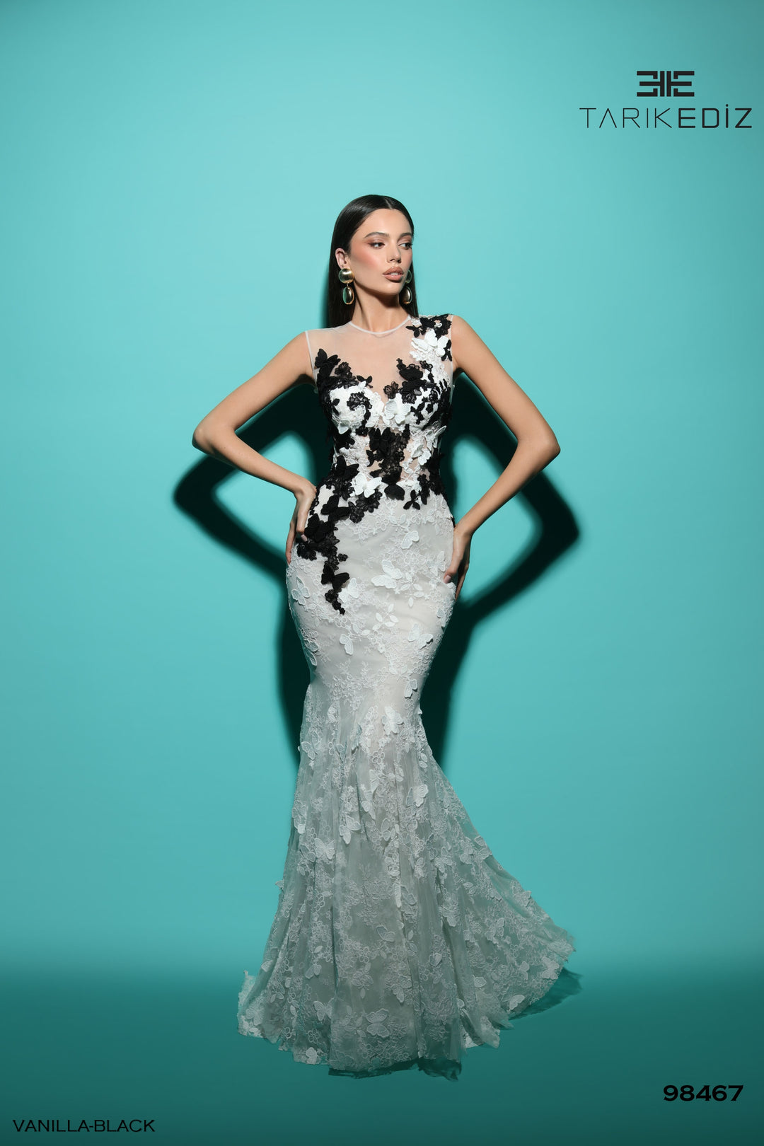 Tarik Ediz 98467 Prom Dress - Vanilla-Black | NewYorkDress Tarik Ediz 98467 Prom Dress - Vanilla-Black | NewYorkDress