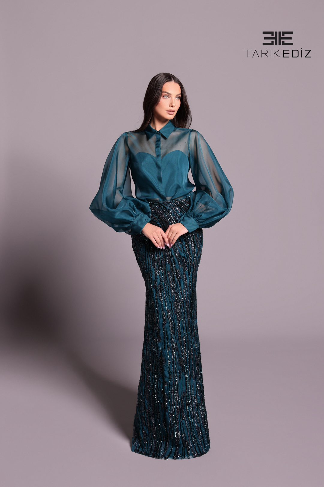 Tarik Ediz 99141 Dress - FOSTANI.com