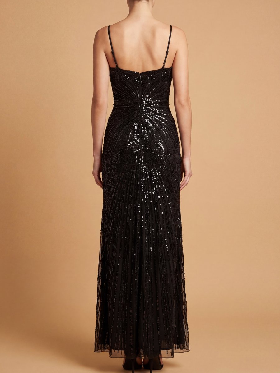 Lara  9921 Detachable Straps Beaded Gown - FOSTANI.com