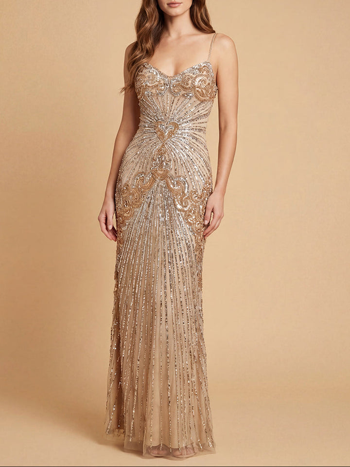 Lara  9921 Detachable Straps Beaded Gown - FOSTANI.com