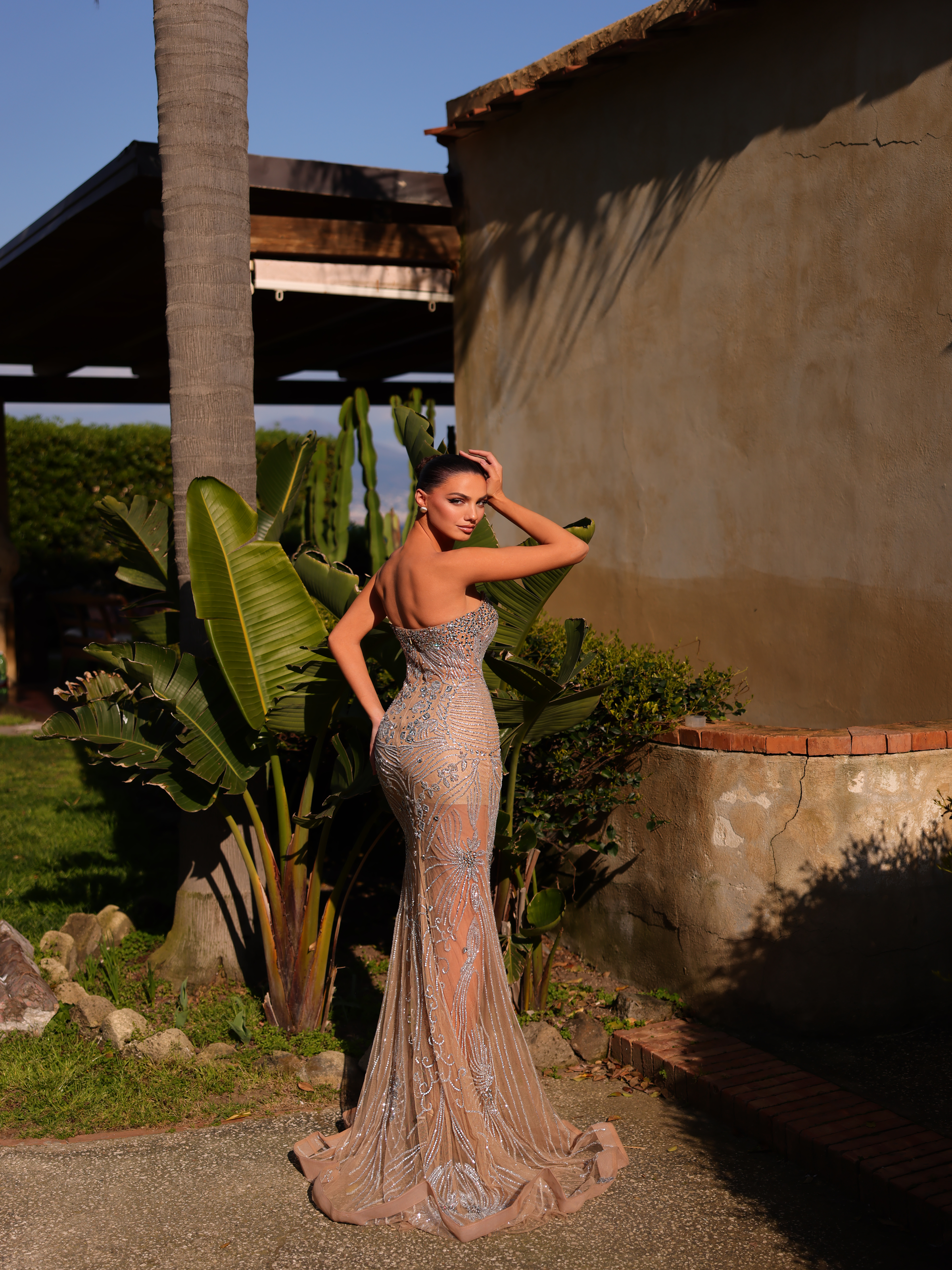 Chic and Holland AZ44 Prom Dress - Nude